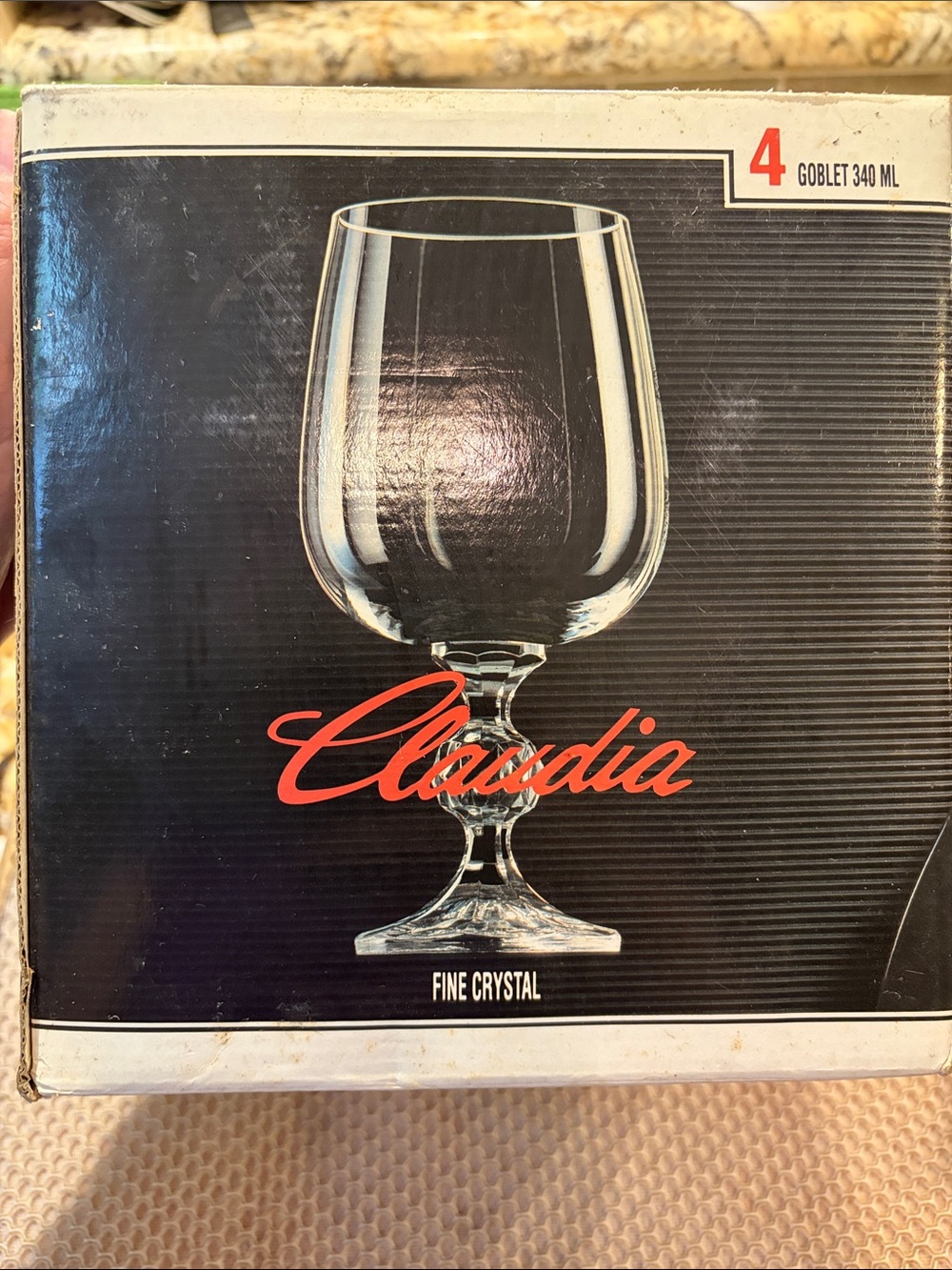 Clear Fine Crystal Goblet - Clear